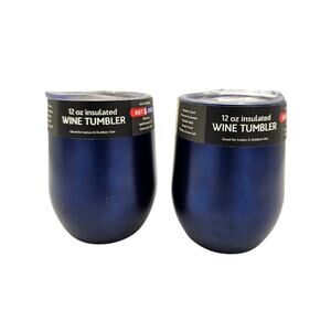 2x Thirstystone 12 Oz Insulated Wine Tumblers (2) Cambridge Double Wall